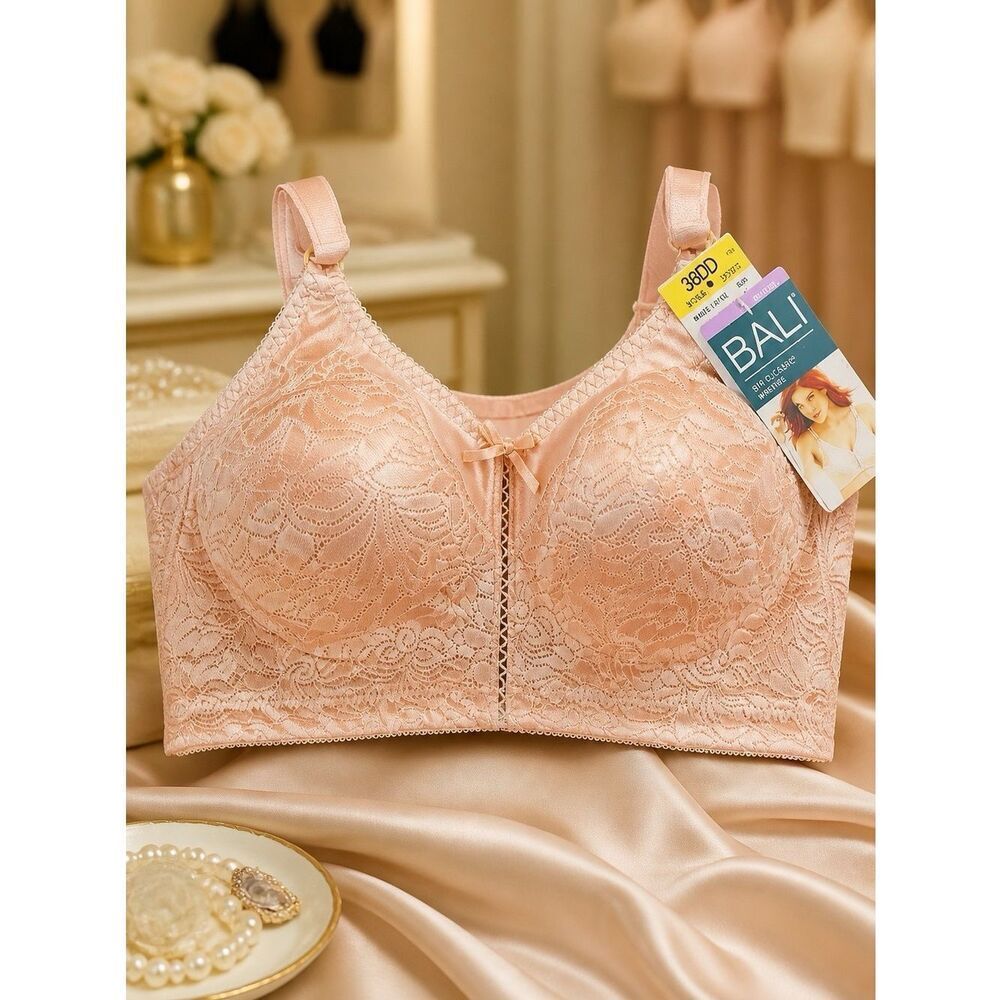 BALI BRA SHEER LATTE GEL SPA CLOSURE WIREFREE 36DD NWT